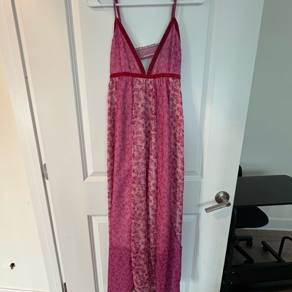 Pink Floral Maxi Dress